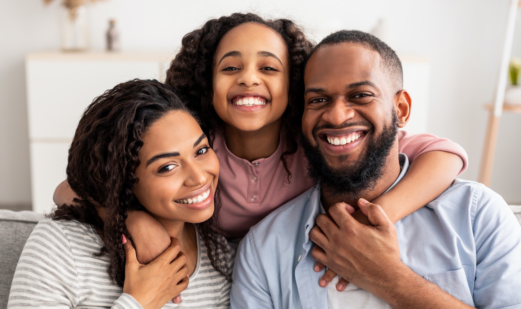 black family smiling